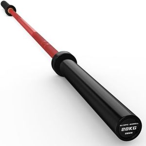 HANDBODE 7ft Olympic Barbell 45lb (20kg) - 1000lb High-Capacity Weight Bar for Deadlift/Powerlifting/Squat, Bench Press Bar for Strength Training Home Gym Workout, Red