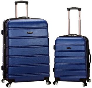 Rockland Melbourne Hardside Expandable Spinner Wheel Luggage, Blue, 2-Piece Set (20/28), Melbourne Hardside Expandable Spinner Wheel Luggage