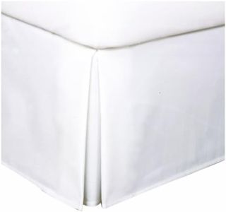 Fancy Collection Easy Care Bed Skirt Microfiber Drop Bed Skirt Solid New (White, Queen)