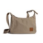 DailyObjects Khaki Beige March Crossbody Sling Bag for Girls/Women| Single spacious compartment|Slip pocket|Wide & Adjustable Shoulder Strap| Leather Puller | Stylish Crossbody Sling Bag-Regular