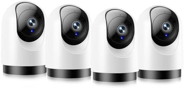 YOTON Indoor Security Camera 4pcs, 2K 360° Wi-Fi Baby Monitor & Pet Camera w/Motion Tracking, 2-Way Audio, Night Vision, SD/Cloud, Compatible with Alexa & Google Home, 2.4/5GHz