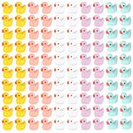 Vyuwast 100 Pcs Mini Resin Ducks Mini Ducks Realistic Shape Tiny Ducks Multicolor Small Ducks Mini Resin Animals Mini Ducks Miniature Figures Little Ducks for Birthday Party Garden DIY (5 Colors)