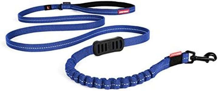 EzyDog Zero Shock Leash LITE - Best Shock Absorbing Bungee Dog Leash & Training Lead - Double Handle Reflective Leash for Traffic Control - for Walking, Jogging and Running (72, Blue)