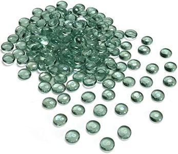 BELLE VOUS Piedras Decorativas Cristal Verdes 2 kg Piedras Decorativas para Jarrones 18 mm Planas - Piedras Colores Decoracion Bodas/Fiestas – Centros de Mesa y Decoración de Acuario