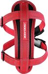 EzyDog Premium Chest Plate Custom Fit Reflective No-Pull Padded Comfort Dog Harness - Perfect for Training, Walking, and Control - Includes Car Restraint Attachment (Small, Red)