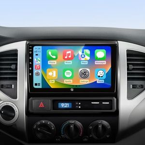 Car Radio Stereo for Toyota Tacoma 2005-2015, 9" Touch Screen Head Unit with Android 13/CarPlay/Android Auto/2+64G /GPS Navigation/Bluetooth/FM/RDS Radio/HD Backup Camera