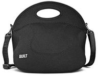 BUILT NY Spicy Relish Neoprene Lunch Bag with Adjustable Crossbody Strap, Black