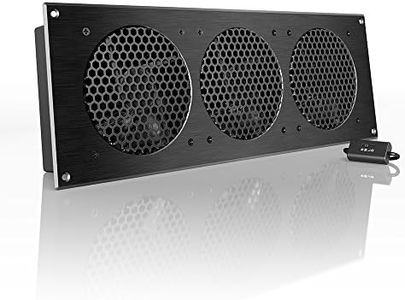 AC Infinity AIRPLATE S9, Quiet Cooling Fan System 18" with Speed Control, for Home Theater AV Cabinet Cooling