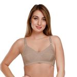 DAISY DEE Women's Cotton Non-Padded Non-Wired Full Coverage Plunge Bra (Skin Color_Size-36B) NSHPU