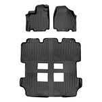 MAXLINER A0103/B0103 Floor Mats for Honda Odyssey, 2011-2016, 3 Row Set, Black