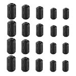 Cedmon 20 Pieces Clip-on Ferrite Ring Core RFI EMI Noise Suppressor Cable Clip for 3mm/ 5mm/ 7mm/ 9mm/ 13mm Diameter Cable