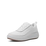 DREAM PAIRS Women Chunky Casual Platform Fashion Sneaker SDFN2379W,Size 7,White,SDFN2379W