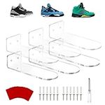 DAAIXC 6pcs Floating Shoe Rack,Acrylic Clear Wall Mounted Shoe Display Shelf,Display Shoe&Sneaker Collectible Mini Shoe Rack For Gaming Room Room Decor For Men