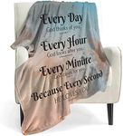 QETXVI Bible Verse Blanket with Inspirational Thoughts and Prayers- Religious Throw Blanket Soft Lightweight Cozy Plush Warm Blankets for Women Men Gift 50"X 60"