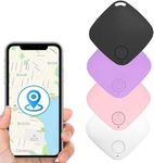 Key Finder, Bluetooth Item Finders, Wireless Key Finder Locator with Anti-Lost Alarm Reminder, Anti-lost GPS Tracker Smart Tag Suitable for Keys Pet Wallets or Backpacks and Child locators, 4 Pack
