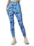 POOJARAN SAREE Gym Leggings Workout Pants with Side PocketsStretchable TightsHighwaist Sports Fitness Yoga Track Pants for Women & Girls Blue