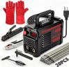 Hpoouo 200Amp 20PCS Rods Stick Welder, Super MINI Portable Welding Machine, IGBT Inverter Welder Machine 110V with Hot Start Arc Force Anti-Stick, for 1/16"-1/8" Rod ARC Welder, 2 Chip Hammers (Black)