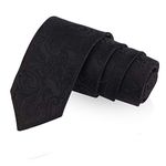 PELUCHE The Black Spike Black Colored Microfiber Necktie For Men