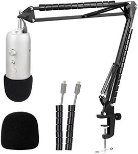 Blue Yeti Mic Stand with Pop Filter - Suspension Blue Yeti Boom Arm Stand with Microphone Cover Foam Compatible with Blue Yeti and Yeti Pro Microphone by YOUSHARES