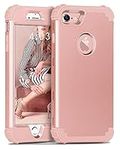 BENTOBEN Silicone Case for iPhone 8, iPhone 7 Case Silicone, iPhone 8 Case Shockproof, 3 in 1 Slim Hybrid Heavy Duty Hard PC Soft TPU Bumper Rugged Protective Case for iPhone 8 / iPhone 7 - Rose Gold