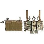 Triple 5.56mm Mag/Magazine Pouch,Mag Carrier Holder Pocket with Hook Loop and Quick Release Buckle Clip