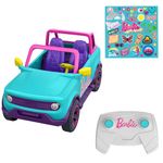 Hot Wheels Barbie Remote Control Car, SUV & Stickers, Can Hold & Store 2 Barbie Dolls & Accessories, Kid-Applied Stickers for Customization, HTP53