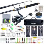 Goture Telescopic Fishing Rod and Reel Combo with Carrying Bag, Carbon Fiber Collapsible Fishing Rod Kit, Portable Travel Fishing Rod Kit, ML, 9FT