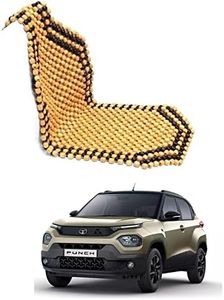 Auto Addict Car Seat Wooden Bead Seat Cover for TATA Punch
