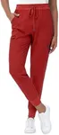 MIVEI High Waisted Jogger Style Scrub Pants for Women - 8 Pockets Medical Bottoms Tapered Yoga Waistband Ribbed Ankle Cuffs