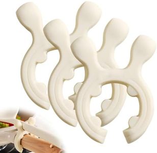 Multifunction Silicone Pot Handle Spatula Rack, 2026 New Non-Slip Spoon Holder Anti-Scald Steam Vent Universal Spoon Rest Clamp for Pots Pans, Stove Organizer Kitchen Cookware Accessories (3, White)