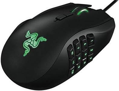 Razer RZ01-01050100-R3M1 Naga Left-Handed - Ergonomic MMO Gaming Mouse with 12 Programmable Thumb Buttons - 8,200 Adjustible DPI
