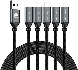 5Pack 10ft USB C Cable, Extra Long USB A to USB-C 10foot Type C Fast Charging Cable Compatible iPhone 16/15 Pro Max Samsung Galaxy S10 20 9 8 Plus a10e,Braided Rapid Charger Cord for Note,LG.(Grey)