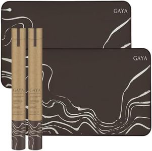 GAYA Grounding Mat for Feet, Sleep Improvement, Back Pain Relief, Muscle Relaxation & Stress, 2X 15ft Cord, 100K Ohm Resistor | Conductive Carbon | Earthing Pads for Bed Couch, Desk (24''X16'')