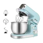 Kitchen in the box Stand Mixer,3.2Qt Small Electric Food Mixer,6 Speeds Portable Lightweight Kitchen Mixer for Daily Use with Egg Whisk,Dough Hook,Flat Beater (Blue)