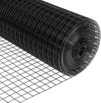 Garvee Hardware Cloth 19 Gauge 36" x 50' Vinyl Coated and Galvanized Alloy Steel Wire Mesh Roll, 1:2inch Chicken Wire Fencing Mesh, Wire Fence Roll for Garden Pet/Poultry Enclosures Protection