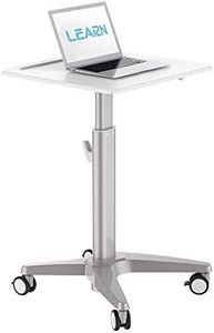 Yo-Yo DESK LEARN Height Adjustable Standing Desk. Mobile desk suitable for students or office workers (White, 60cmx56cm)
