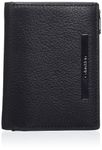Calvin Klein Men Wallet Modern Bar Trifold Leather, Black (Ck Black), One Size