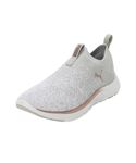 Puma Women Softride Remi Slip-On Knit Wn'S Road Running Shoes, Ash Gray-Puma White-Rose Gold, 7 UK