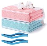 2 Packs Turkish Beach Pool Towels Sand Free Packable Foldable XLarge Absorbent Quick Dry Summer Thing Items Yoga Mat Waterpark Gadgets No Cloud Repellent Anti Resistant Repels Sandfree