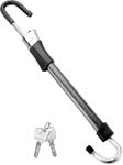AAKICHI Steering Wheel Lock, Reinforced Anti-Theft Security Device, Adjustable 67-81.5 cm, Black and Silver Compatible with All Car's, SUVs & Trucks