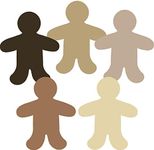 100 Pieces Person Multicultural Creative Cut-Outs People Shape Paper Cutout for Children to Design and Decorate Craft Group Projects, Unity in Diversity Kids' Craft Projects for School 5.5 Inch