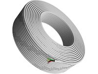 Round Phone Cable 300ft White Roll (100 M - 328 ft) 4X1/0.4 Reel Telephone Cord