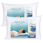 Mediflow Original Fibre Water Pillows – Adjustable Orthopaedic Neck Support, Waterbase Cushioning – Side, Back & Front Sleepers (2 Pack)