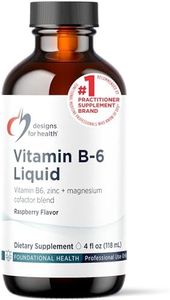 Designs for Health Vitamin B6 Liquid - 50mg B6 with Magnesium Chelate + Zinc Supplement - Absorbs Easily + Great Tasting Raspberry Flavor (24 Servings / 4 Fl Oz)