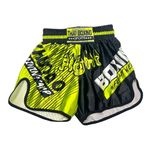 TAIKMD Muay Thai Shorts for Children Traditional MMA Gym Kickboxing Boxing Training Active Shorts, Green, Small