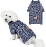 KOOLTAIL Turtleneck Dog Jumper, Knit Dog Sweater for Cold Weather - Warm Winter Pet Clothes forSmall Medium Large Dogs