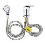 Professional Chrome Finish Faucet with Hot and Cold Water Control with Sprayer and Hose kit Bowls and Backwash Units