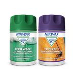 Nikwax TECH WASH & TX.DIRECT Twin Pack, Clean and Proof, Cleaning and Waterproofing, Value Pack - 150ml/100 ml