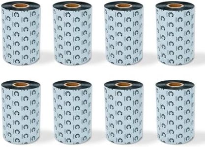 Premium Enhanced Wax Thermal Transfer Ribbon, 4.33" x 1476', 8 Rolls