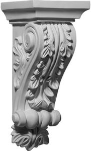 Ekena Millwork COR05X05X12DA 5 1/4-Inch W x 5 3/8-Inch D x 12 1/4-Inch H Damon Corbel